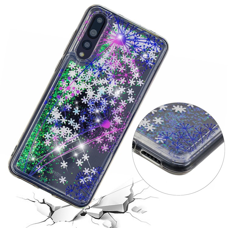 Embossing Pattern Quicksand TPU Cover for Huawei P20 Pro - Dandelions-5