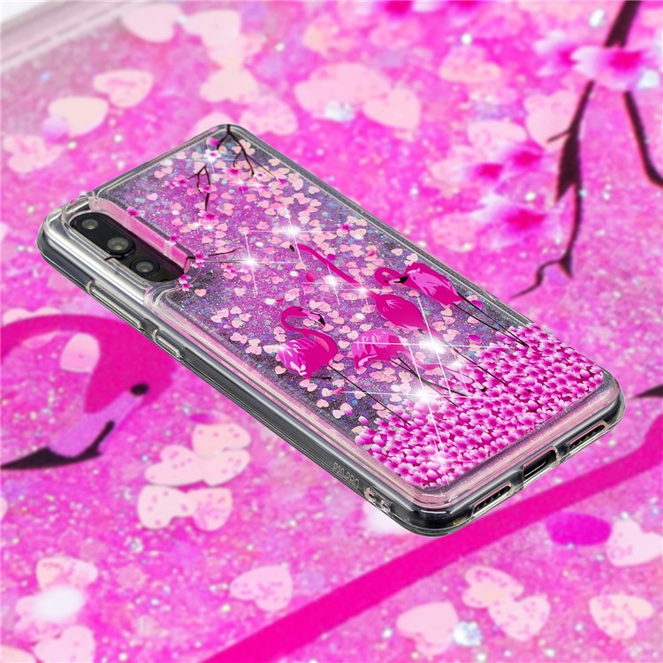 Embossment Pattern Quicksand TPU Cover Case for Huawei P20 Pro - Flamingos-4