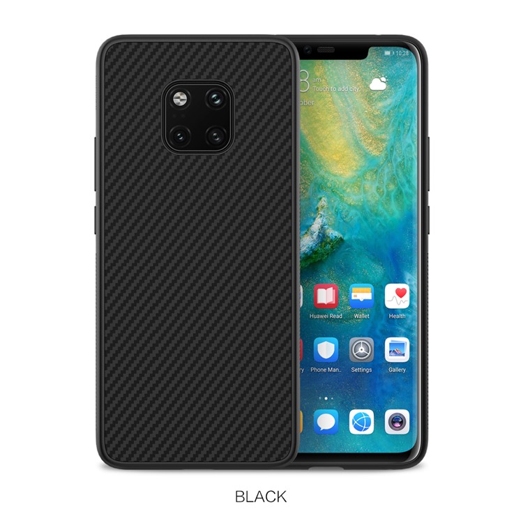 NILLKIN Synthetic Fiber Hard Plastic Cover for Huawei Mate 20 Pro - Black
