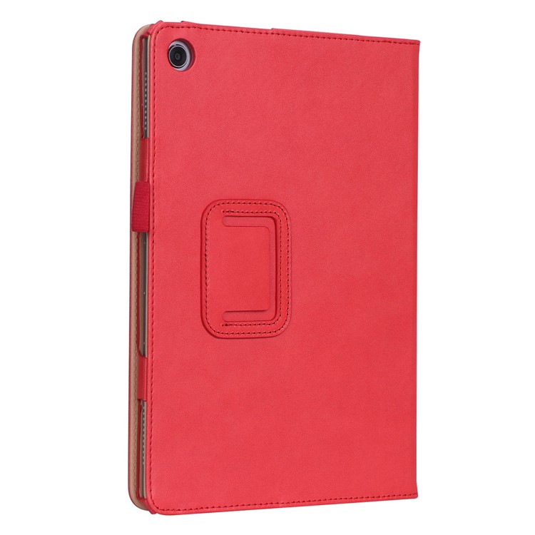 Pour Huawei Mediapad C5 10 / Couverture Intelligente En Cuir PU M5 Lite 10 / Fentes Pour Cartes / Supporter / Dragonne - Rouge-4