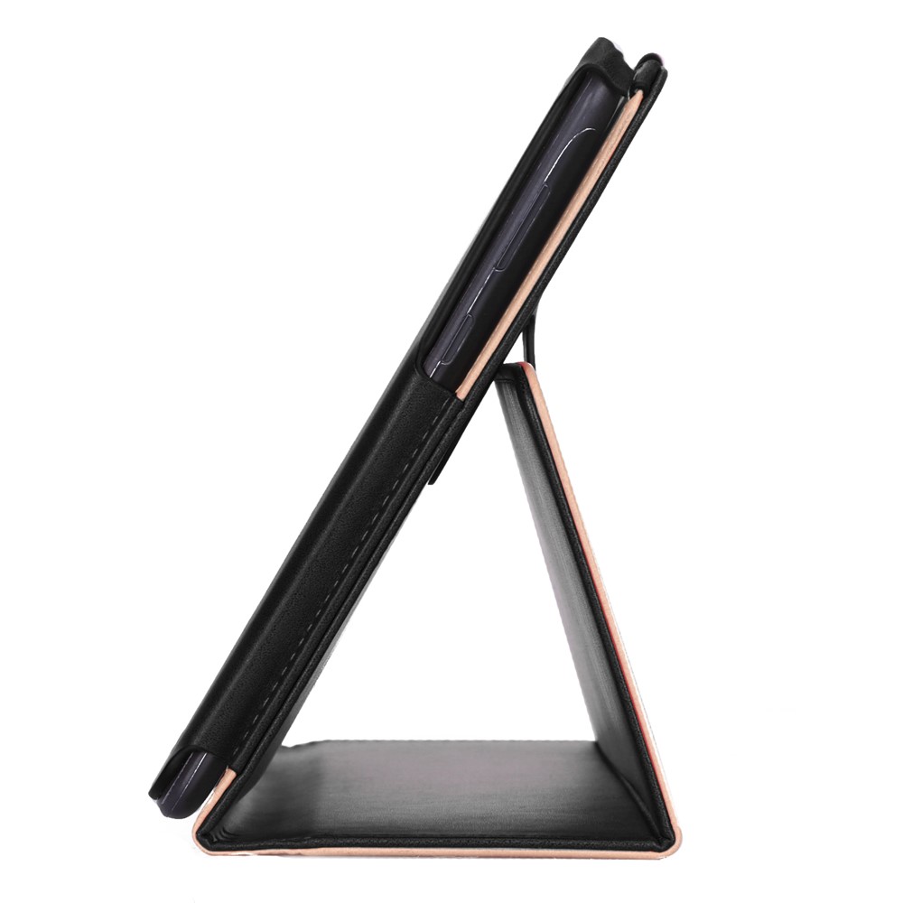 For Huawei MediaPad T5 10 PU Leather Smart Case / Card Slots / Stand / Hand Strap - Black-9