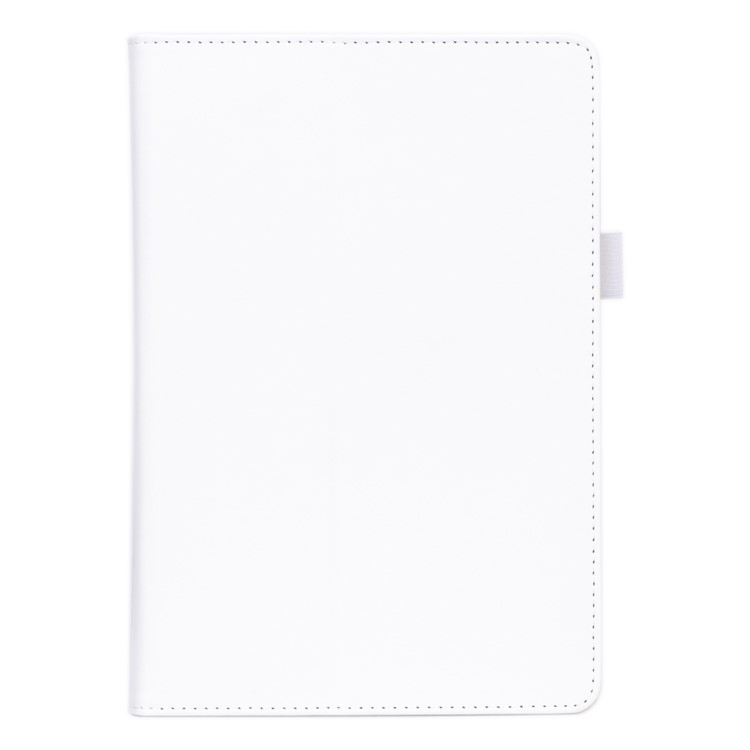 For Huawei MediaPad T5 10 PU Leather Smart Cover / Card Slots / Stand / Hand Strap - White-2
