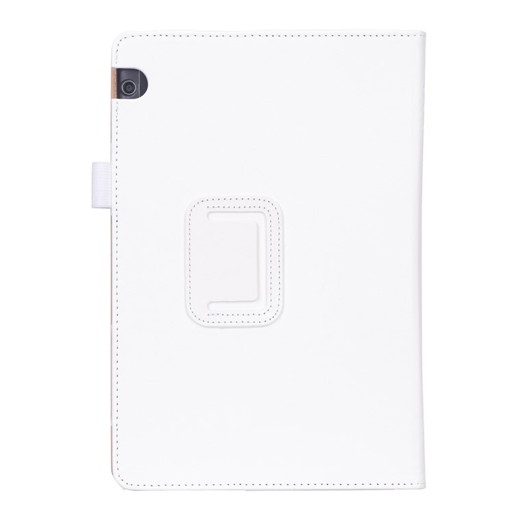 For Huawei MediaPad T5 10 PU Leather Smart Cover / Card Slots / Stand / Hand Strap - White-3