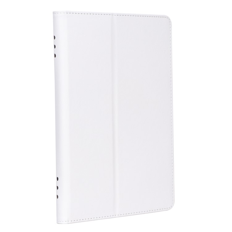 For Huawei MediaPad T5 10 PU Leather Smart Cover / Card Slots / Stand / Hand Strap - White-5