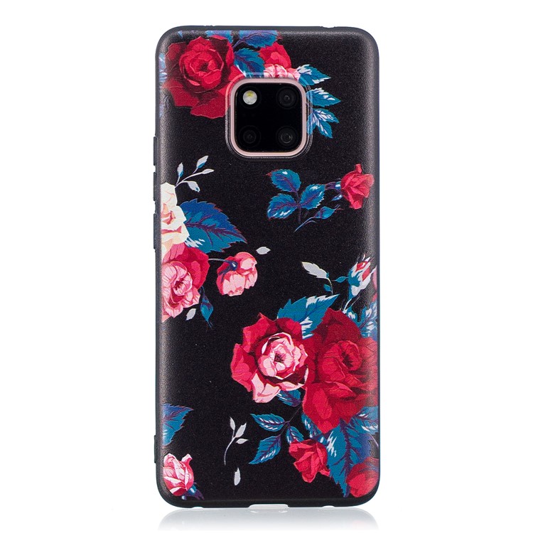 Pattern Printing Embossed TPU Mobile Phone Case for Huawei Mate 20 Pro - Vivid Flowers-2
