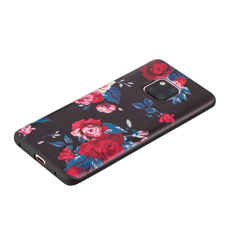 Pattern Printing Embossed TPU Mobile Phone Case for Huawei Mate 20 Pro - Vivid Flowers-3