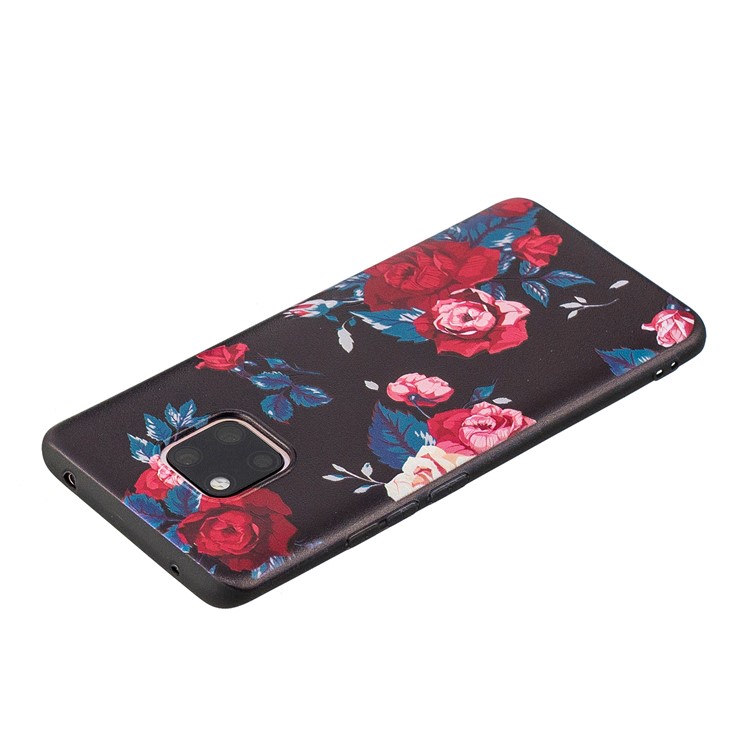 Pattern Printing Embossed TPU Mobile Phone Case for Huawei Mate 20 Pro - Vivid Flowers-4
