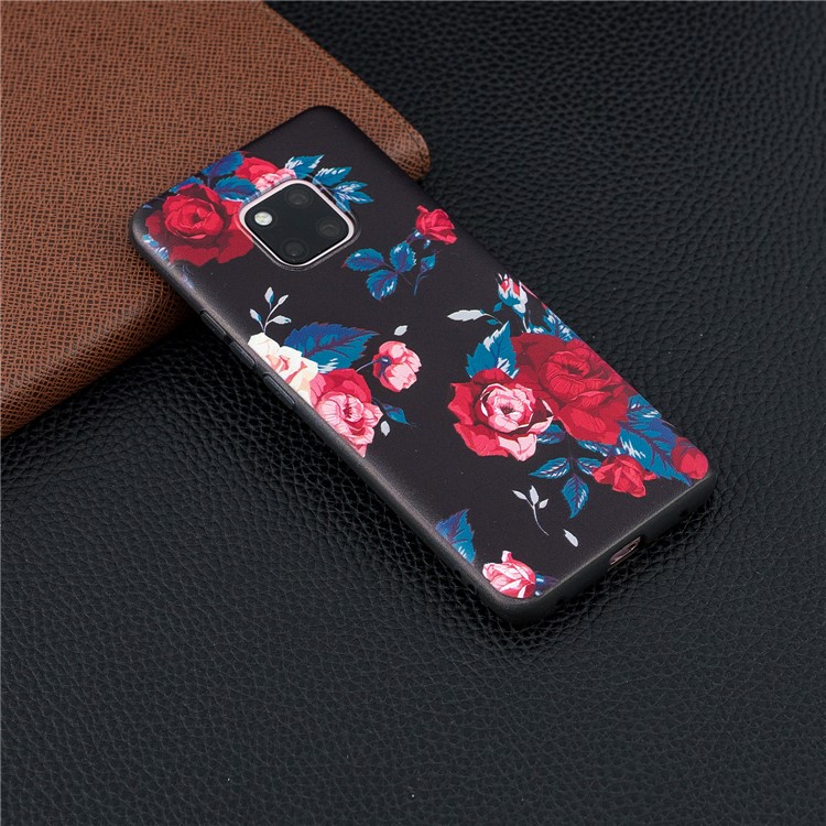 Pattern Printing Embossed TPU Mobile Phone Case for Huawei Mate 20 Pro - Vivid Flowers-5