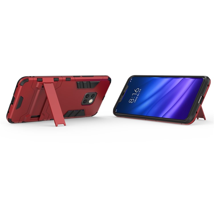 Cool Guard PC TPU TPU Back Case Con Cavalletto Per Huawei Mate 20 Pro - Rosso-5