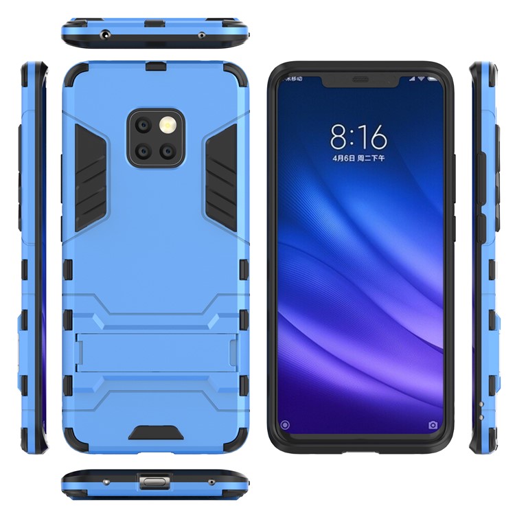 Cool Guard PC TPU Combo Back Shell with Kickstand for Huawei Mate 20 Pro - Baby Blue-4