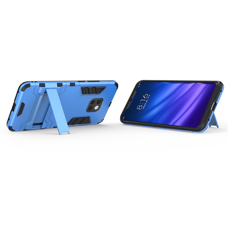 Cool Guard PC TPU Combo Back Shell with Kickstand for Huawei Mate 20 Pro - Baby Blue-5