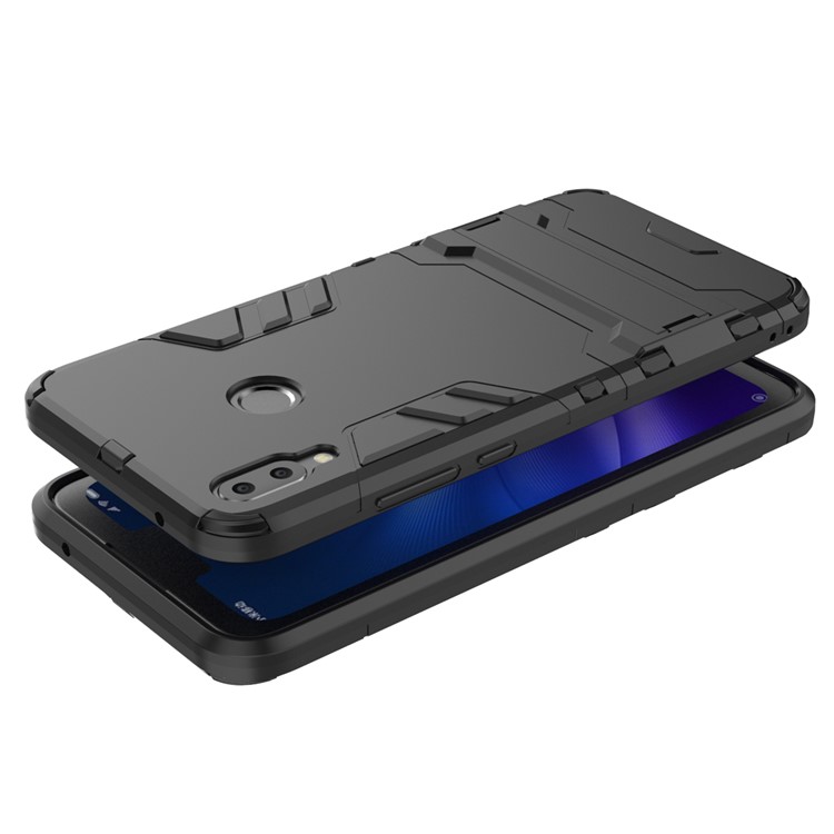 Cool Guard Plastic + TPU Hybrid Phone Shell Accessory with Kickstand for Huawei Y9 (2019) / Enjoy 9 Plus - Grey-2