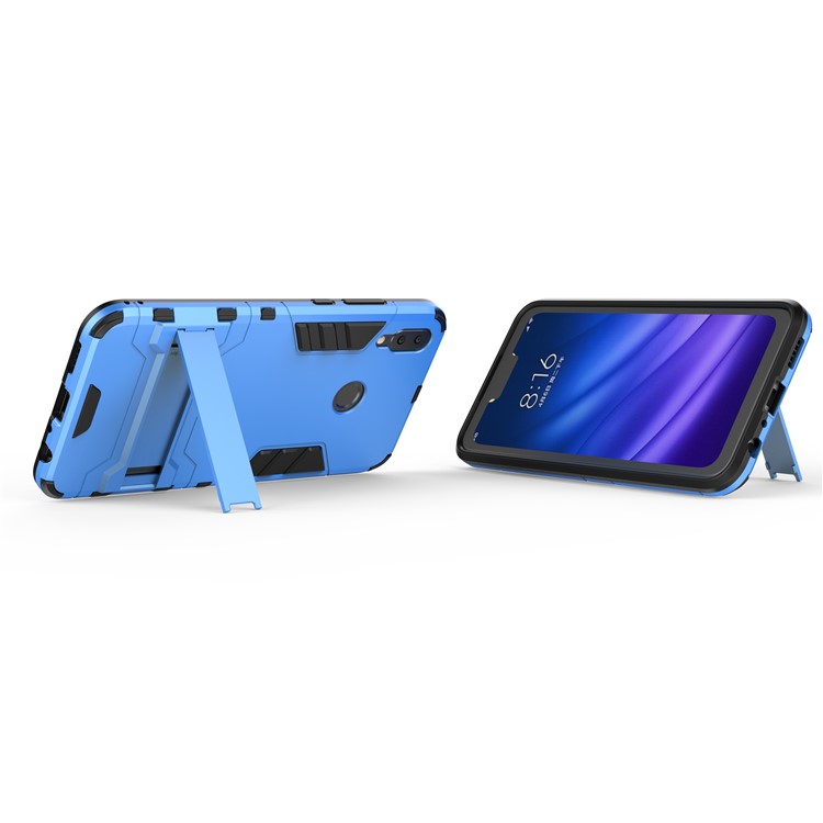 Cool Guard Plastic + TPU Hybrid Mobile Shell with Kickstand for Huawei Y9 (2019) / Enjoy 9 Plus - Baby Blue-3