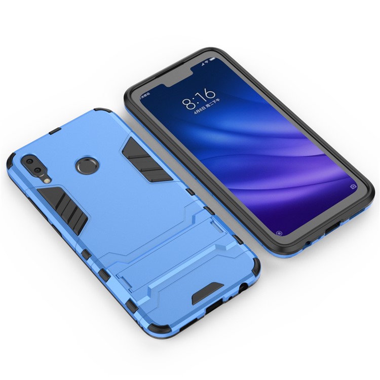 Cool Guard Plastic + TPU Hybrid Mobile Shell with Kickstand for Huawei Y9 (2019) / Enjoy 9 Plus - Baby Blue-4