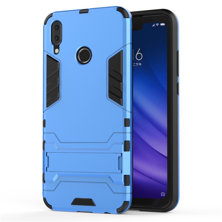 Cool Guard Plastic + TPU Hybrid Mobile Shell with Kickstand for Huawei Y9 (2019) / Enjoy 9 Plus - Baby Blue-5