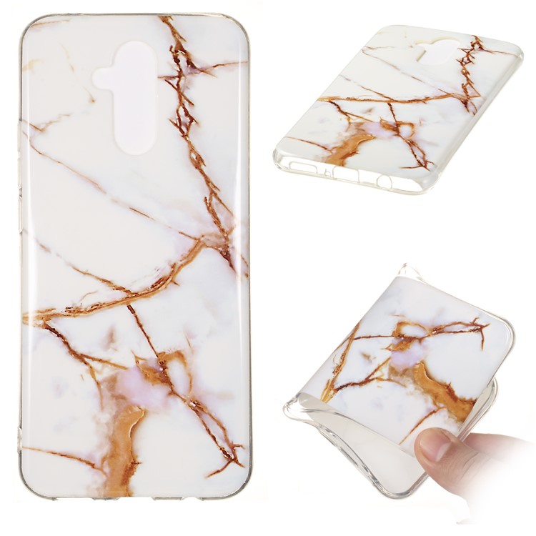 Marble Pattern IMD TPU Cell Phone Case for Huawei Mate 20 Lite - Style D-1