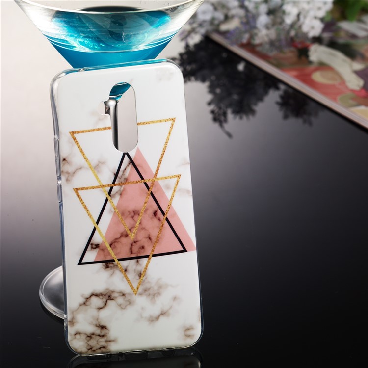 Marble Pattern IMD TPU Gel Case Cover for Huawei Mate 20 Lite - Style R-5