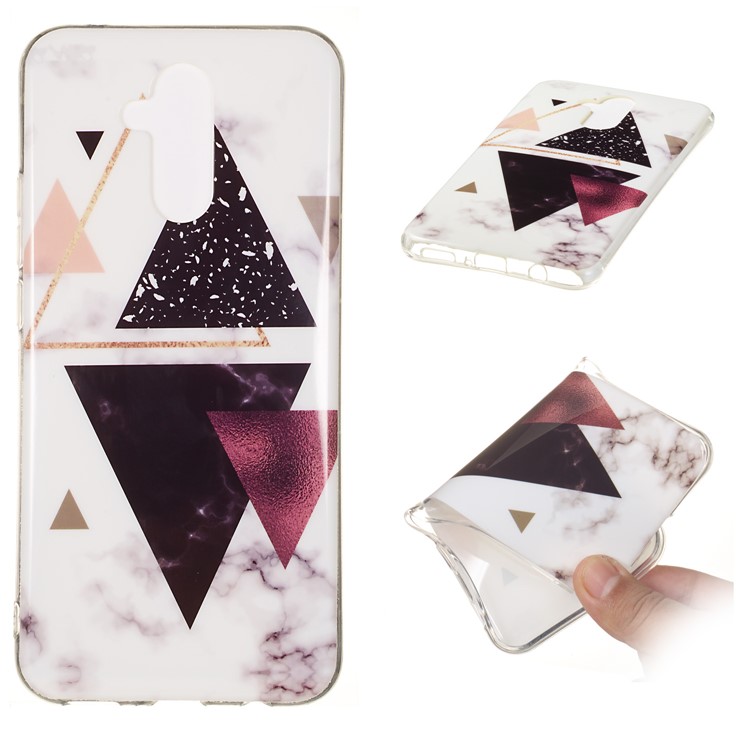 Marble Pattern IMD Soft TPU Gel Case for Huawei Mate 20 Lite - Style S-1