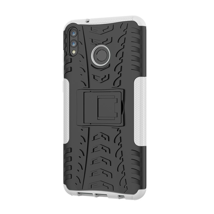 2-in-1 Tyre Pattern PC + TPU Hybrid Cover with Kickstand for Huawei Honor 8X Max - White-5