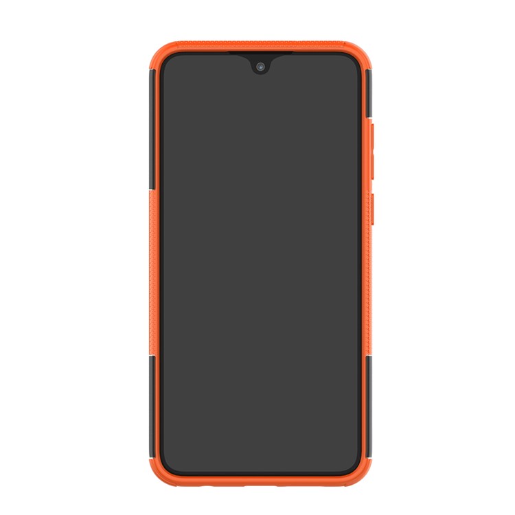 2-in-1 Tyre Pattern PC + TPU Hybrid Cellphone Case with Kickstand for Huawei Honor 8X Max - Orange-7