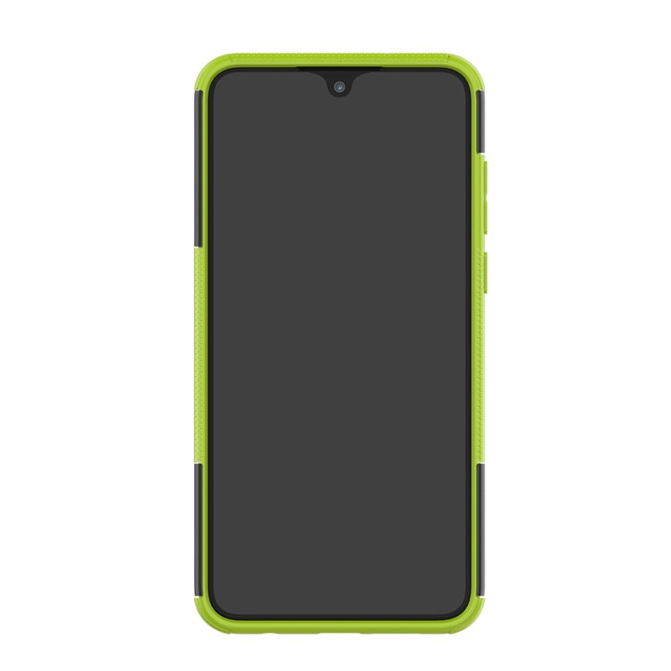 2-in-1 Tyre Pattern PC + TPU Hybrid Back Case with Kickstand for Huawei Honor 8X Max - Green-4