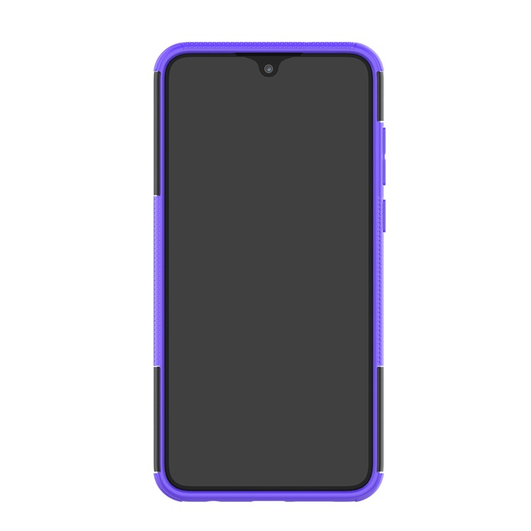 2-in-1 Tyre Pattern Plastic + TPU Combo Case with Kickstand for Huawei Honor 8X Max - Purple-5