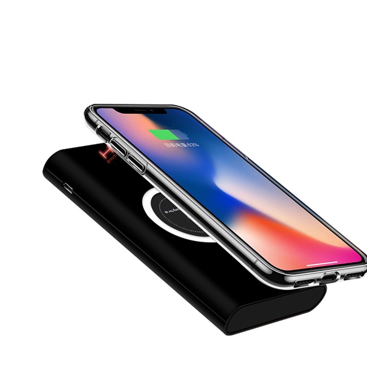 YOGEE 2 In 1 Qi Wireless-Ladegerät 6000 MAh Powerbank Mit USB-Typ-C-Anschluss - Schwarz-2