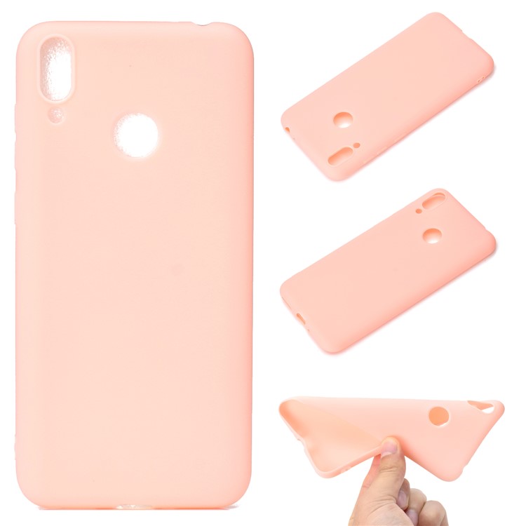 Soft Frosted TPU Mobile Phone Case for Huawei Honor 8C - Pink-1