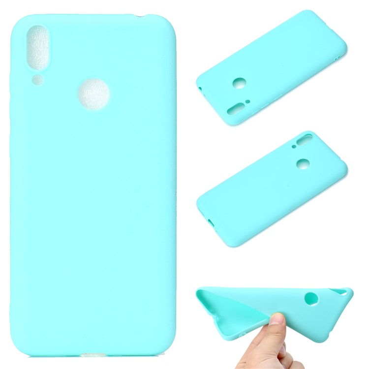 Soft Frosted TPU Cover Phone Case for Huawei Honor 8C - Baby Blue-1