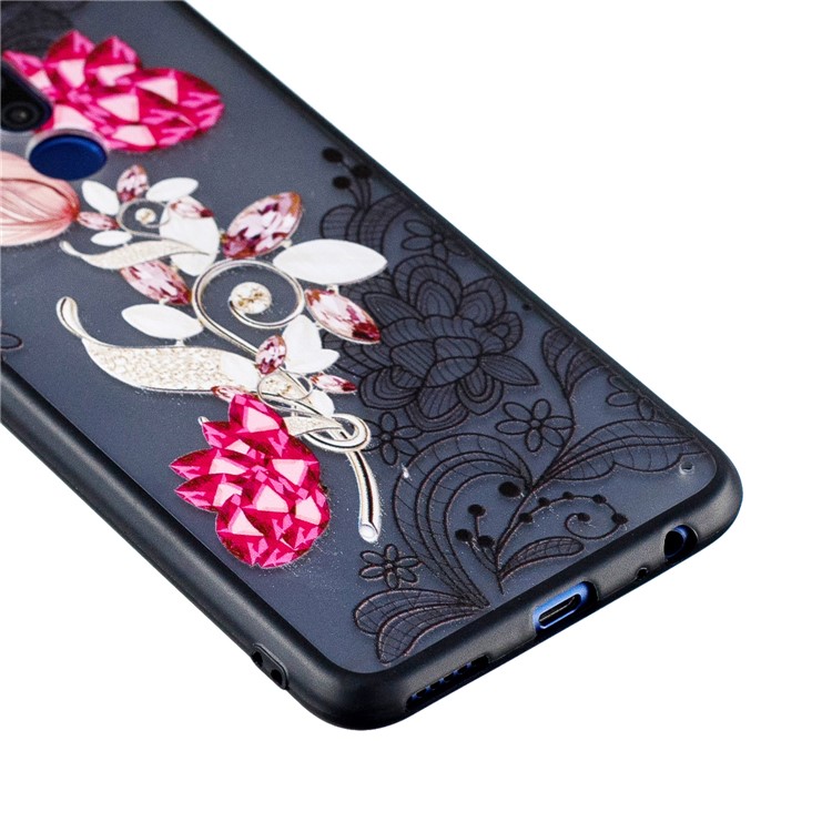 Embossment Lace Flower PC TPU Combo Mobile Phone Shell for Huawei Mate 10 Lite - Vivid Flower-2
