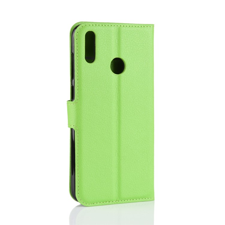 Litchi Texture Wallet Stand Flip Leather Phone Shell for Huawei Honor 8C - Green-3