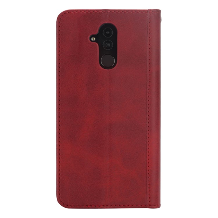Flip Wallet Stand Leather Phone Cover for Huawei Mate 20 Lite / Maimang 7 - Red-5