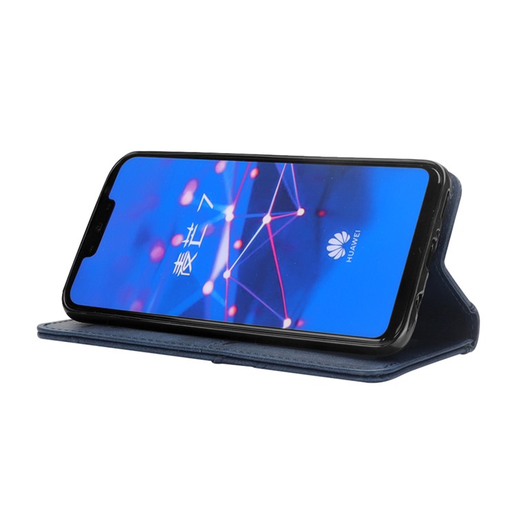 Flip Wallet Stand Leather Phone Shell for Huawei Mate 20 Lite / Maimang 7 - Blue-10