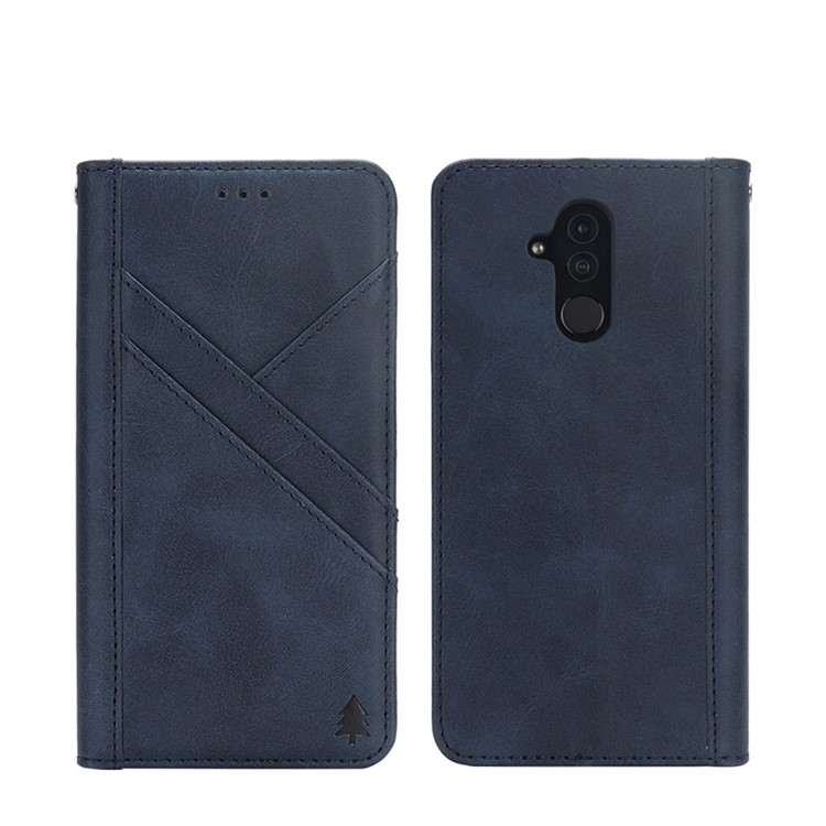 Flip Wallet Stand Leather Phone Shell for Huawei Mate 20 Lite / Maimang 7 - Blue-3