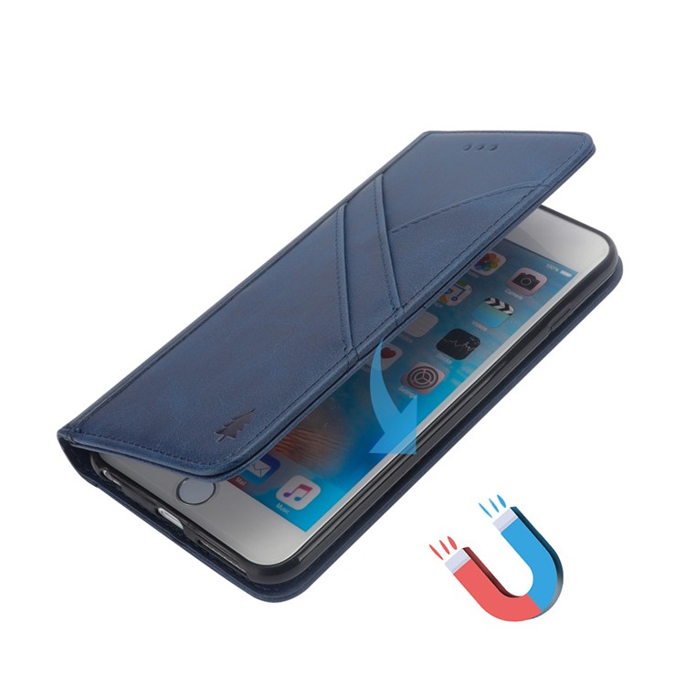 Flip Wallet Stand Leather Phone Shell for Huawei Mate 20 Lite / Maimang 7 - Blue-6