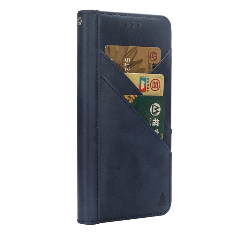 Flip Wallet Stand Leather Phone Shell for Huawei Mate 20 Lite / Maimang 7 - Blue-7
