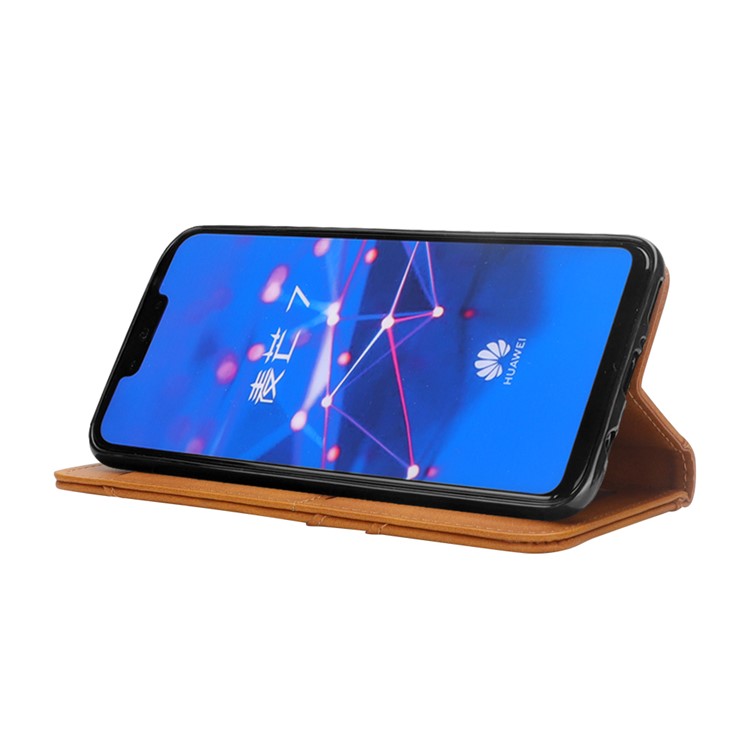 Flip Wallet Stand Leather Phone Casing for Huawei Mate 20 Lite / Maimang 7 - Brown-10