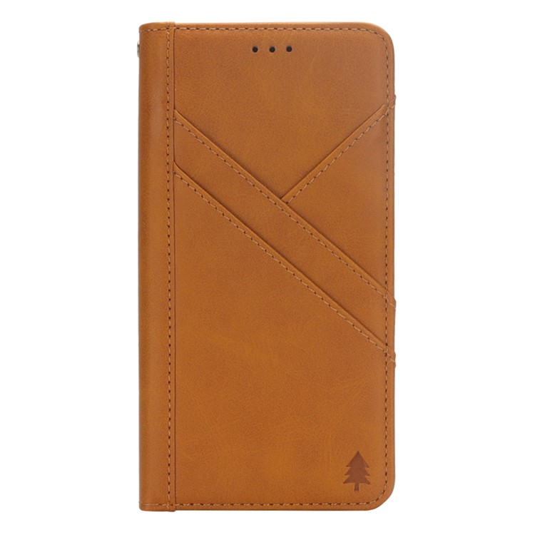 Flip Wallet Stand Leather Phone Casing for Huawei Mate 20 Lite / Maimang 7 - Brown-4