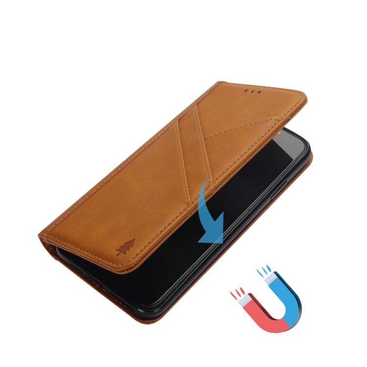 Flip Wallet Stand Leather Phone Casing for Huawei Mate 20 Lite / Maimang 7 - Brown-6