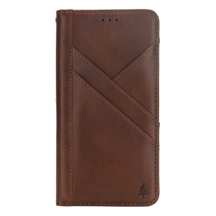 Flip Wallet Stand Leather Protective Case for Huawei Mate 20 Lite / Maimang 7 - Coffee-4