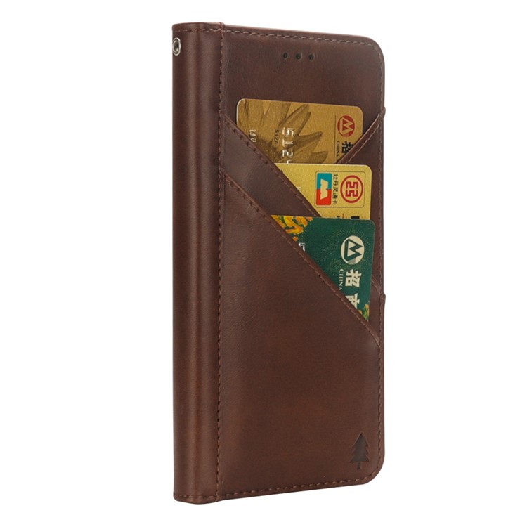 Flip Wallet Stand Leather Protective Case for Huawei Mate 20 Lite / Maimang 7 - Coffee-7