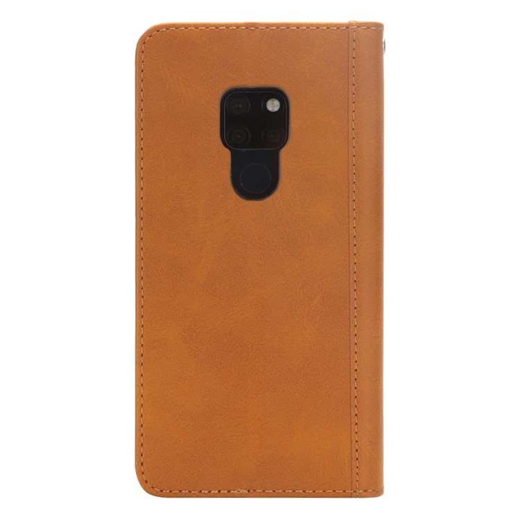 Flip Wallet Stand Leather Phone Casing for Huawei Mate 20 - Brown-5