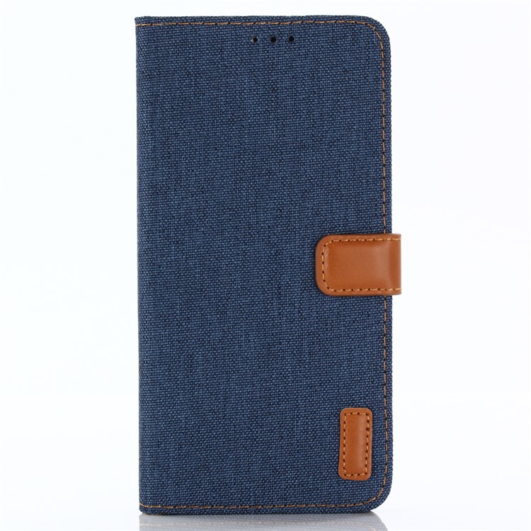 Oxford Cloth Wallet Stand PU Leather Cover for Huawei Mate 20 - Dark Blue-2