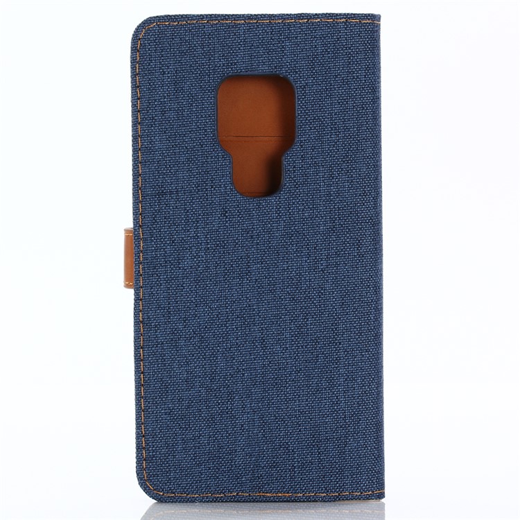 Oxford Cloth Wallet Stand PU Leather Cover for Huawei Mate 20 - Dark Blue-3