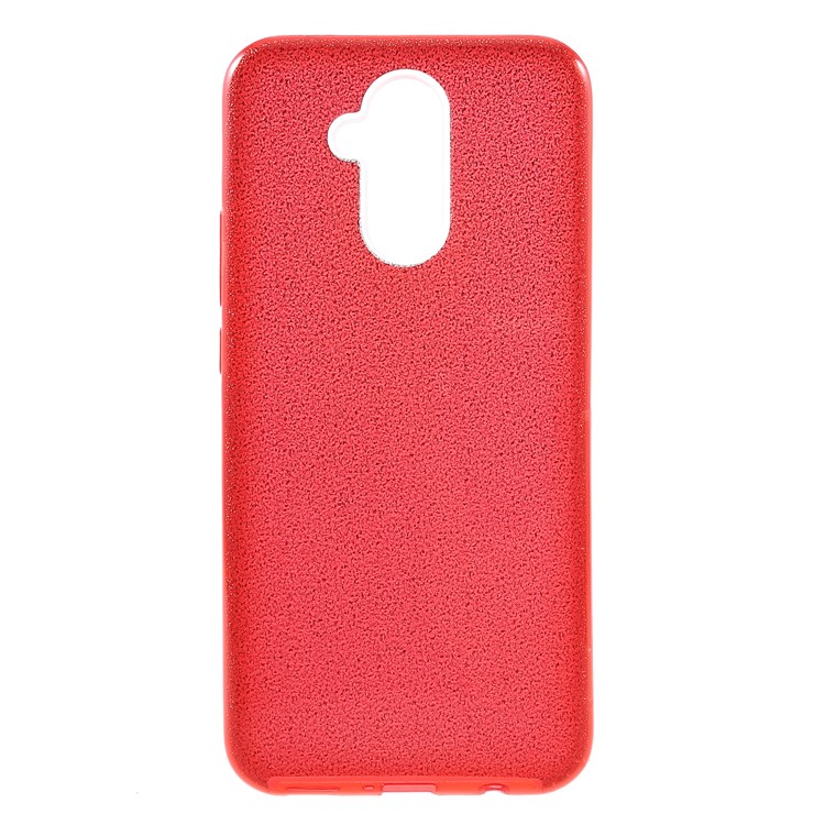 3-in-1 Glittery Powder Paper TPU + PC Hybrid Case for Huawei Mate 20 Lite - Red-1