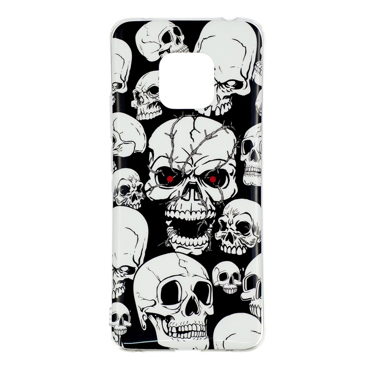 Luminous Glow Pattern Printing TPU Cover for Huawei Mate 20 Pro - Cool Skulls-1