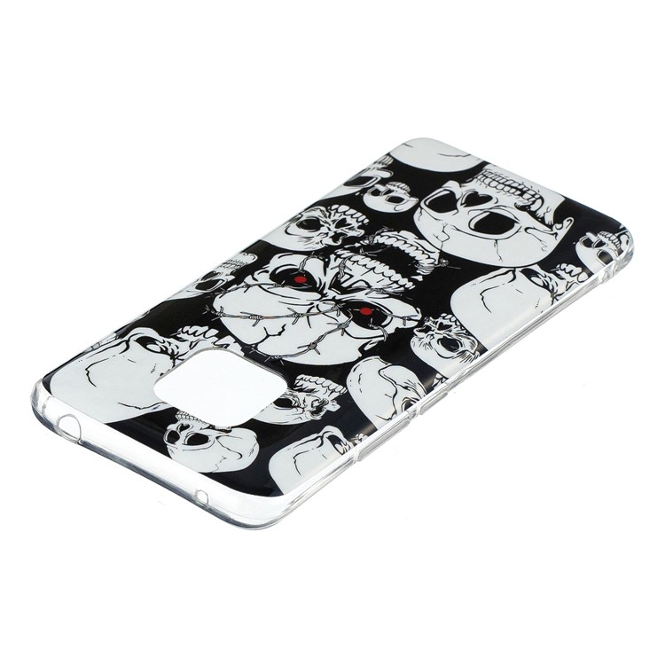 Luminous Glow Pattern Printing TPU Cover for Huawei Mate 20 Pro - Cool Skulls-3