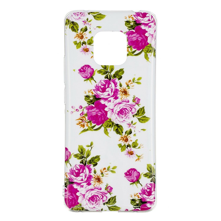 Luminous Glow Pattern Printing TPU Casing for Huawei Mate 20 Pro - Vivid Flowers-1