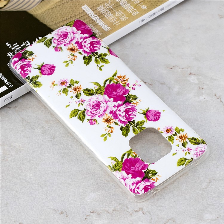 Luminous Glow Pattern Printing TPU Casing for Huawei Mate 20 Pro - Vivid Flowers-5