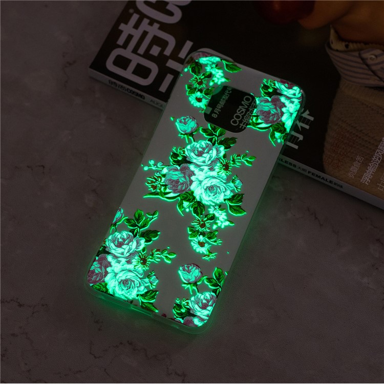Luminous Glow Pattern Printing TPU Casing for Huawei Mate 20 Pro - Vivid Flowers-6